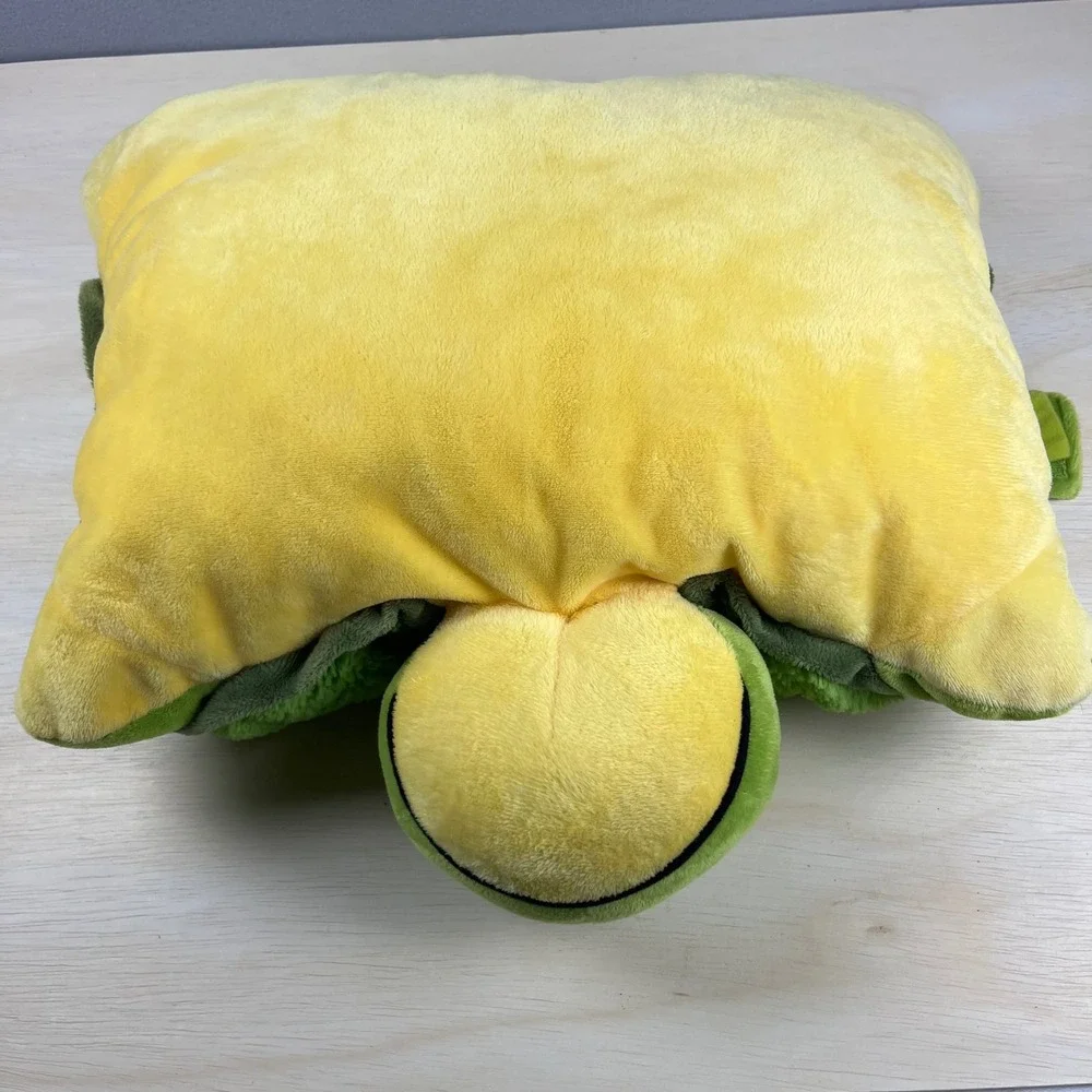 Pillow Pets Green Turtle Plush Stuffed Animal Toy Large 18 inch Folding Pillow